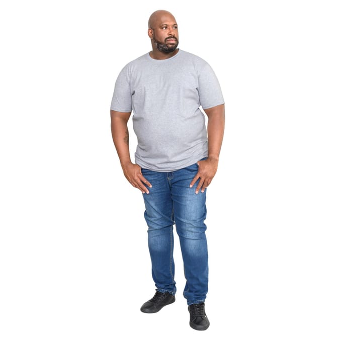 Duke Heren D555 Flyers Ronde Hals Kingsize T-shirt 2XL wit