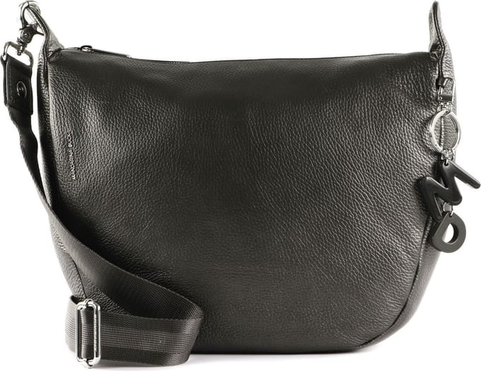 MANDARINA DUCK Leren Schoudertas Mellow Lux Crossover Bag Graphite Donkergrijs