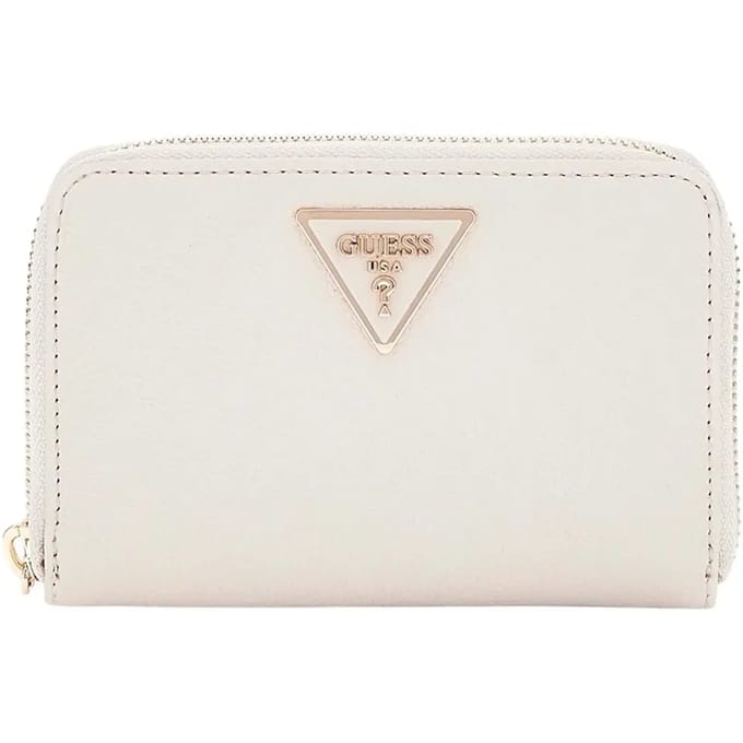 GUESS Portemonnee Laurel SLG Medium Zip Around Wallet Ivory Crème