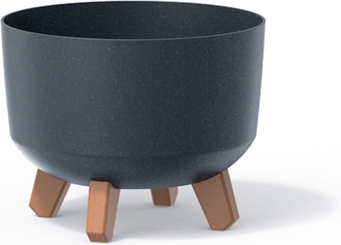 Prosperplast Gracia Low Eco Wood - Bloempot - Antarciet kleur | 5,1 L