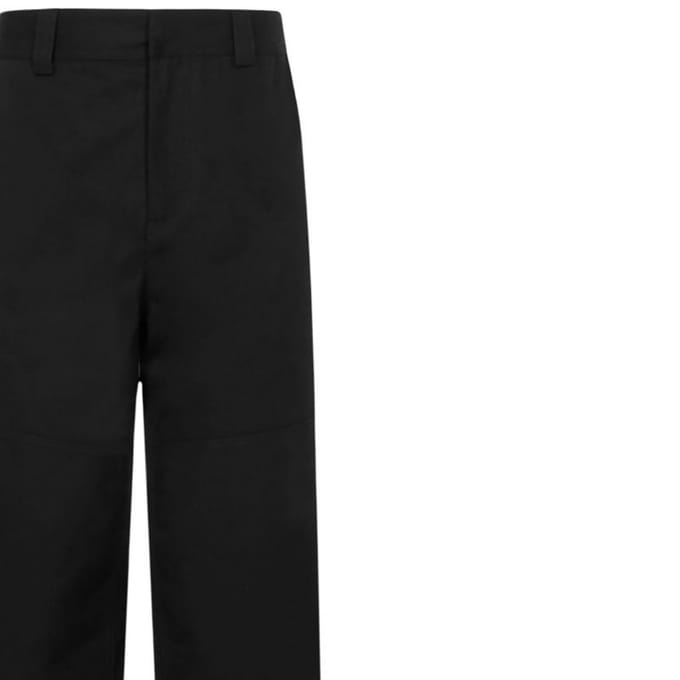 Gebroken witte Diag Pocket Carpenter Pant zwarte broek