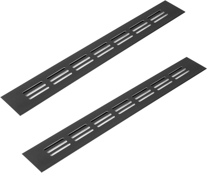 Ventilatieroosters Aluminium Brons 40x300 mm - Set van 2 - Voor Meubel en HVAC