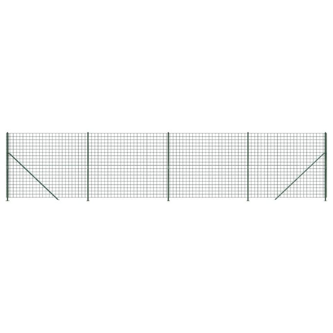 vidaXL - Draadgaashek - met - flens - 2,2x10 - m - groen
