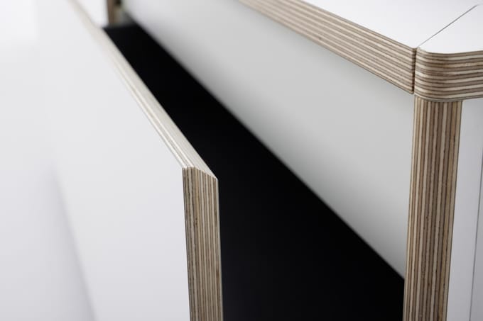 Müller Möbelwerkstätten Spaze Bed - CPL wit met berk - 90 x 200 cm