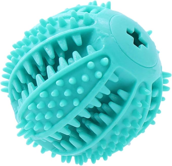 Hondensnackbal - Hondenspeelgoed bal - Hond Vermaken - Interactief Voerdispenser - 6.7 cm - Blauw