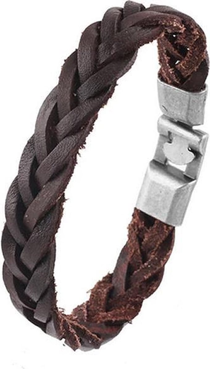 Montebello Armband Karel Brown - Pu Leer - Messing - 10mm - 21cm