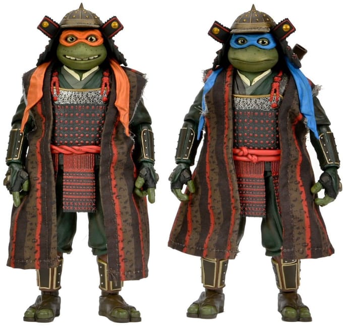 NECA Teenage Mutant Ninja Turtles III Action Figure 2-Pack Leonardo & Michelangelo 18 cm Action Figuur