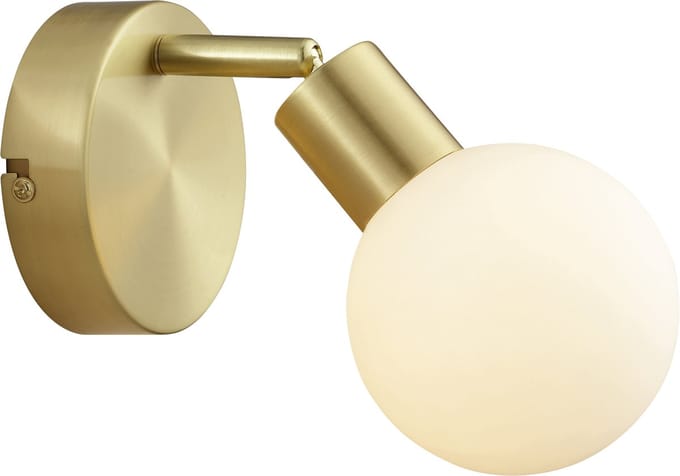 Brilliant Jorge - Wandlamp - G9 max 1x10W - Geborsteld messing/Wit