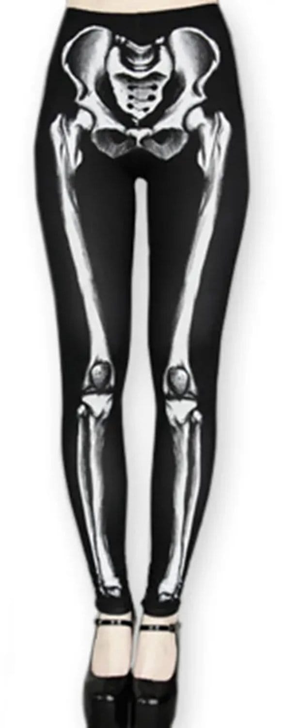 Restyle - Skeleton bones Legging - S/M - Zwart