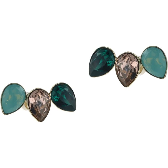 OTAZU Classic Triple Leaf Earrings Pacific Opal Green, Grey Taglia: OS | Orecchini Outlet | Donna | Grigio