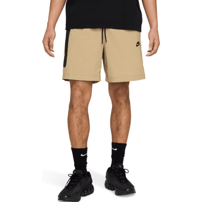 Nike Tech Korte Broeken Heren - Beige - Maat M - Poly Woven