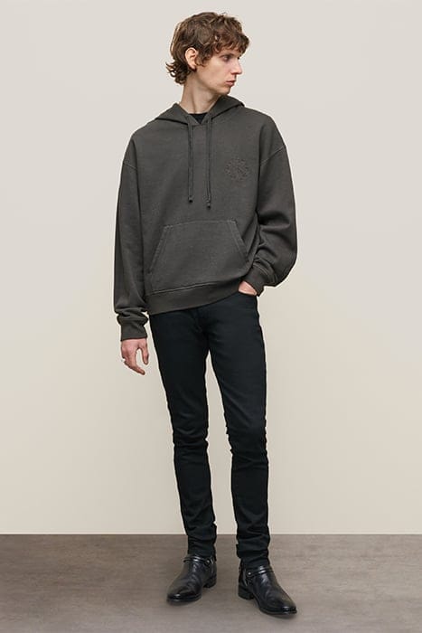 John Varvatos Ls Relaxed Hoodie - Barbwire Peace Black Größe: S | Kaputzenpullis Outlet | Herren | Schwarz
