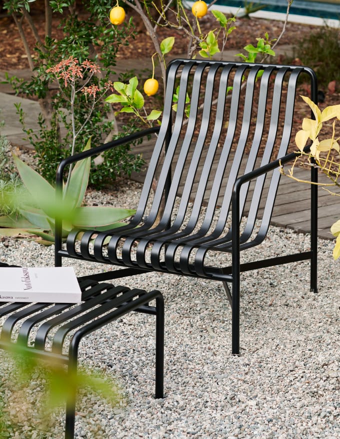 HAY - Palissade Lounge Chair High - olijf - groen