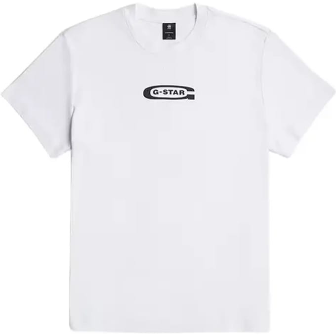 G-star Old Skool Logo T-shirt Met Korte Mouwen Wit M Man
