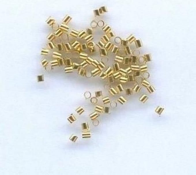 Knijpbuisjes 1.5mm x 1.5mm Goud 100 stuks