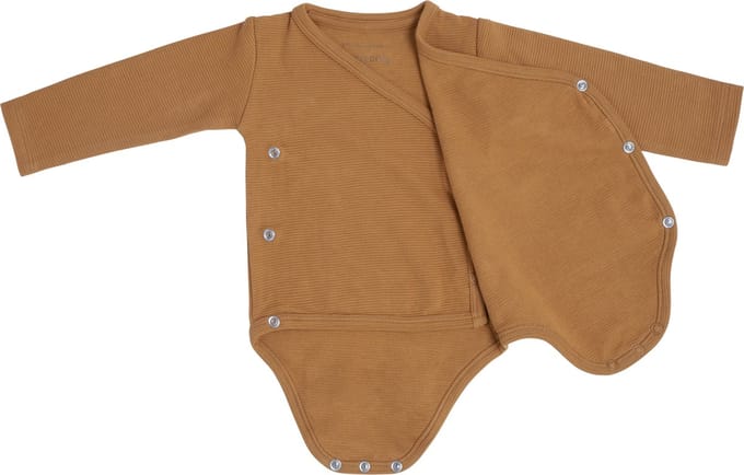 Baby's Only Rompertje lange mouw Pure - Caramel - 62 - 100% ecologisch katoen - GOTS