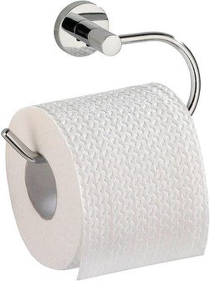 Wenko Powloc Toiletrolhouder 9.5x5x15.5cm chroom Chroom