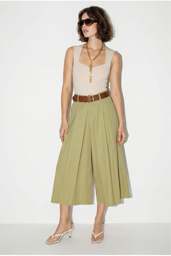 Hoogwaterwijdte Plissé Culottes