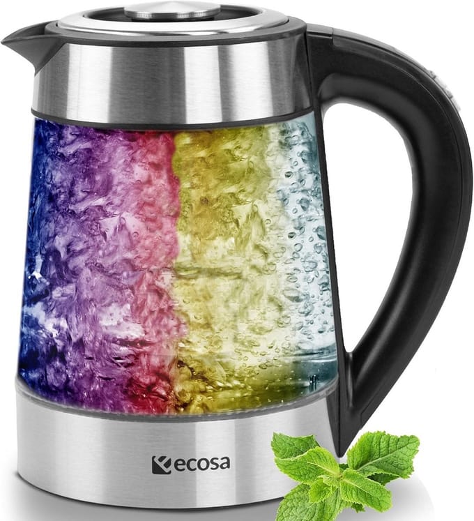 Glazen Waterkoker met Temperatuurregeling (1,7L, 2200W) & LED Kleurweergave