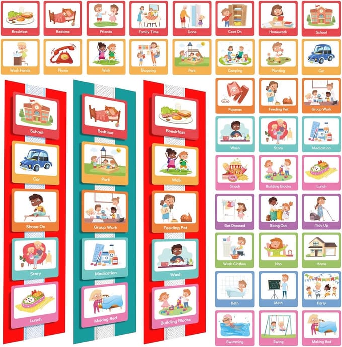 Visuele Tijdschema voor Kinderen - Dagelijkse Routine en Leermiddelen voor Autisme en ADHD