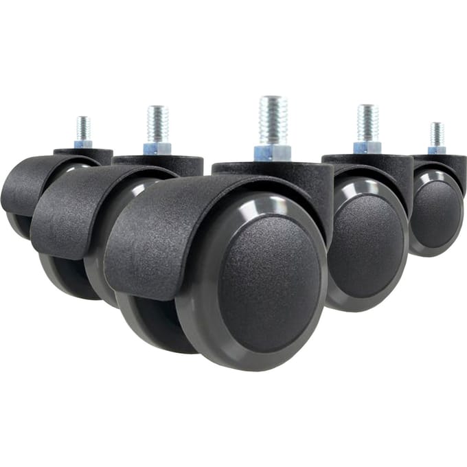 Met schroefdraad!! 5x bureaustoelwielen (50mm / 10 mm) hjh OFFICE