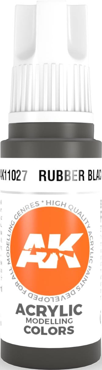 Rubber Black Acrylic Modelling Color - 17ml - AK-11027