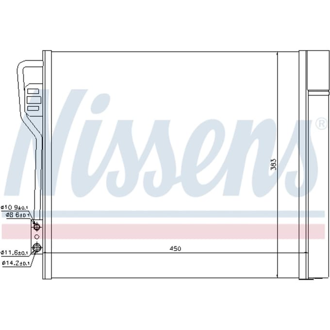 Condensator, airconditioning NISSENS 940185