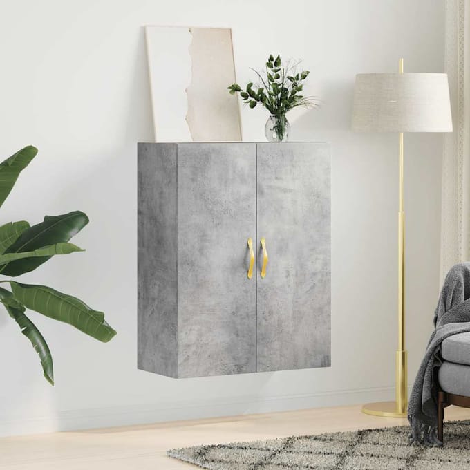 vidaXL - Wandkast - 69,5x34x90 - cm - betongrijs