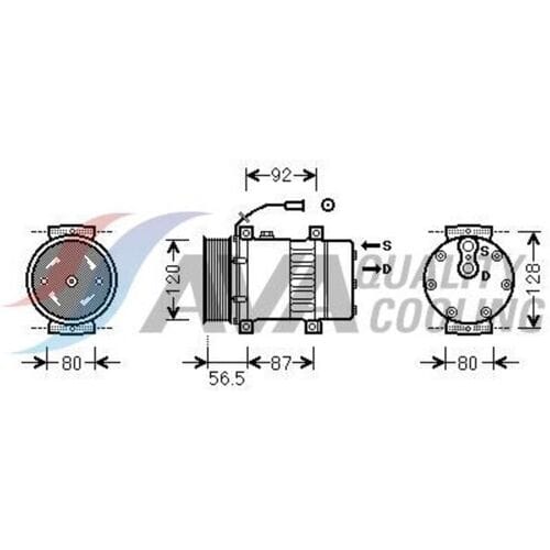Airco-compressor HIGHWAY AUTOMOTIVE 45057006HW