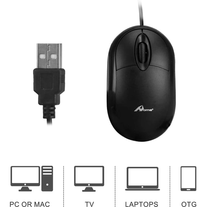 USB-bedrade muis 1600 Dpi Plug Play voor pc en Mac-computer