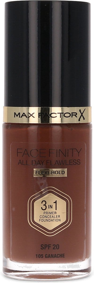 Max Factor Facefinity All Day Flawless 3 in 1 Flexi Hold Foundation - 105 Ganache