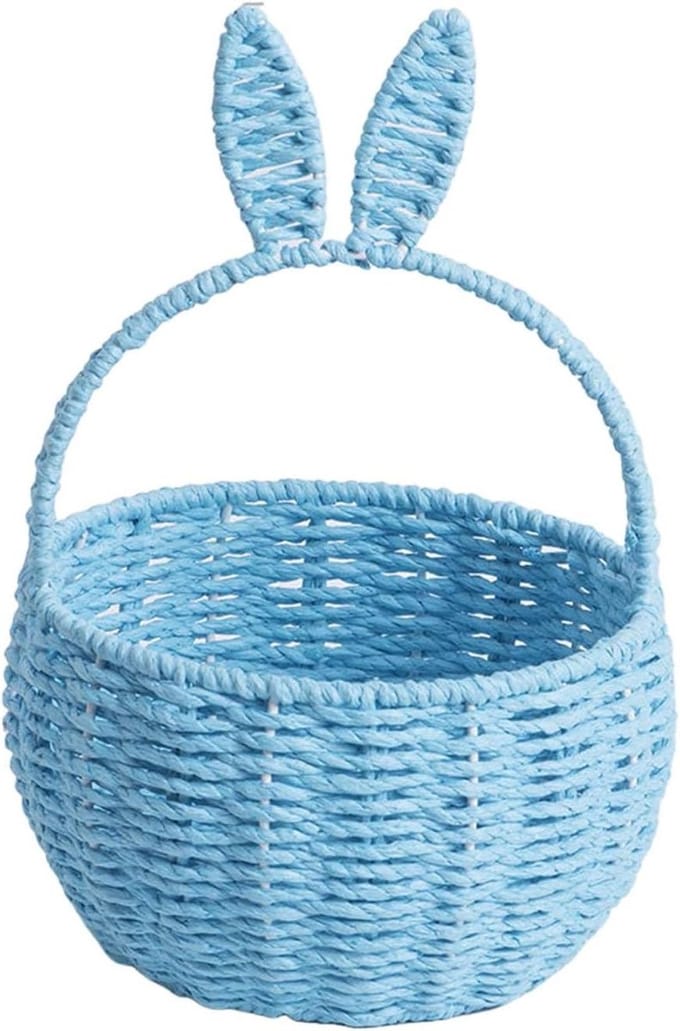 Generisch Easter with, Easter Bunny Vine, Hare Ear Picnic, Straw Basket, Easter Egg Candy, Suitable for Egg Party Accessories, Easter (E,One Size)