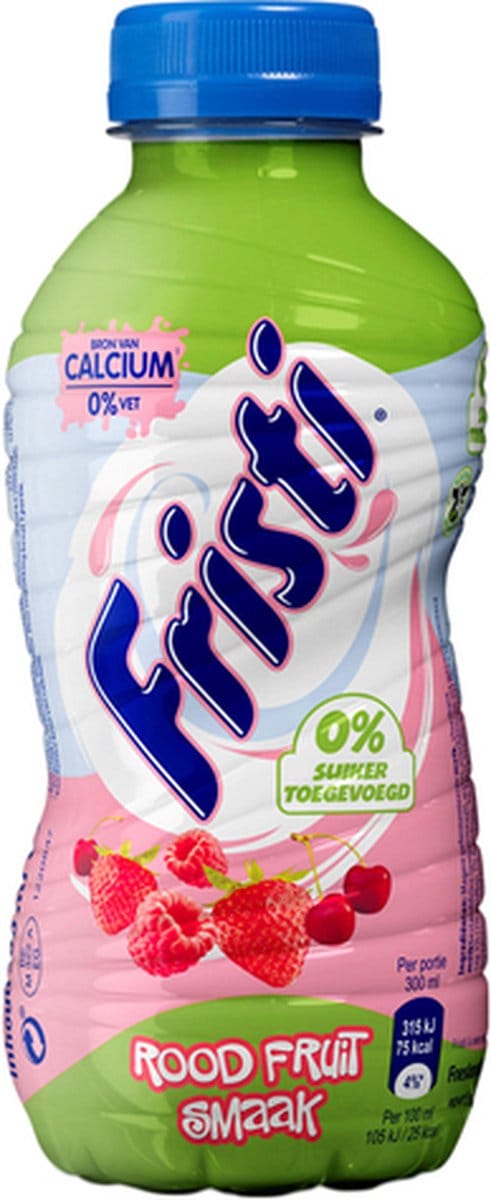 Fristi - Rood Fruit - 0% Suiker - 12x300 ml