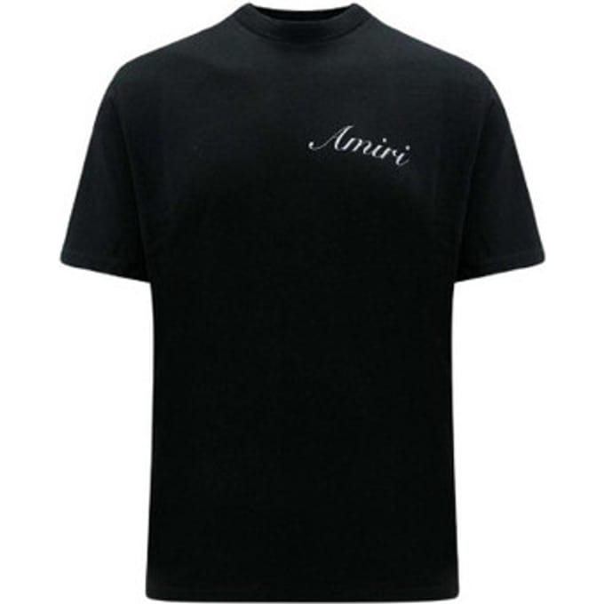 T-shirt Korte Mouw Amiri SCRIPT LOGO TEE BLACK