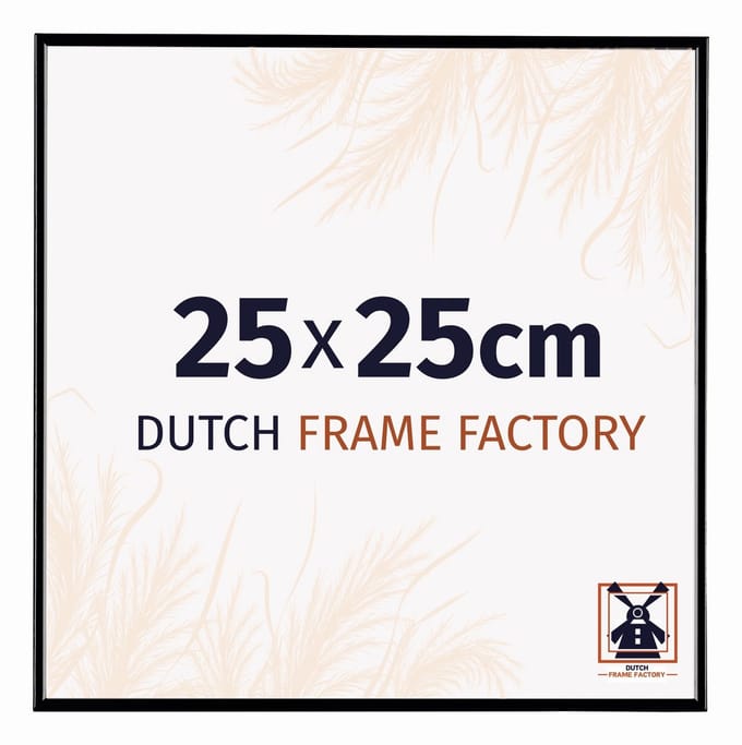Fotolijst 25x25 cm - Kunststof - Zwart Hoogglans - Easy