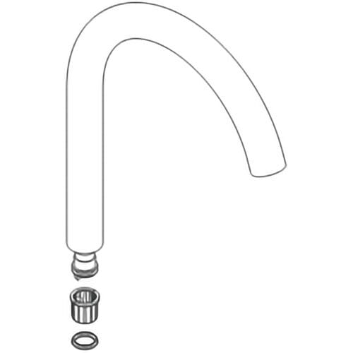 Hansgrohe HG spout Talis S2 basin mixer with, 95494000