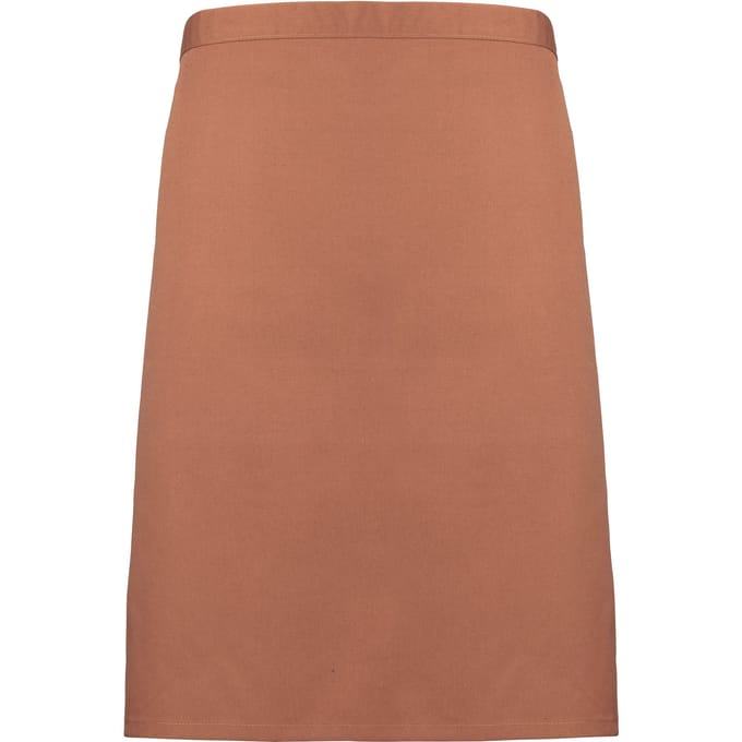 Premier Dames/Dames Mid-Length Apron (Pakket van 2) (Kastanje)