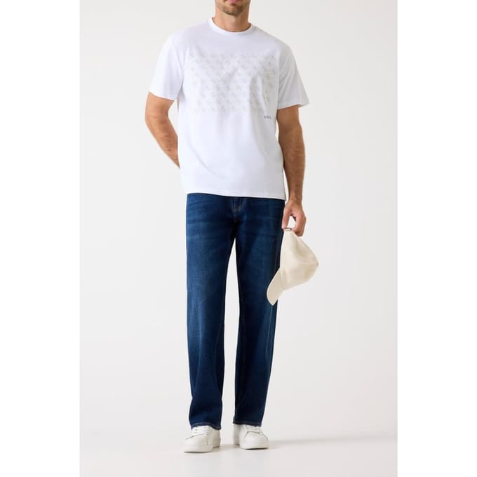 GUESS Ss Cn 4g  Logo Pure White Taglia: M | Magliette basic Outlet | Uomo | Bianco