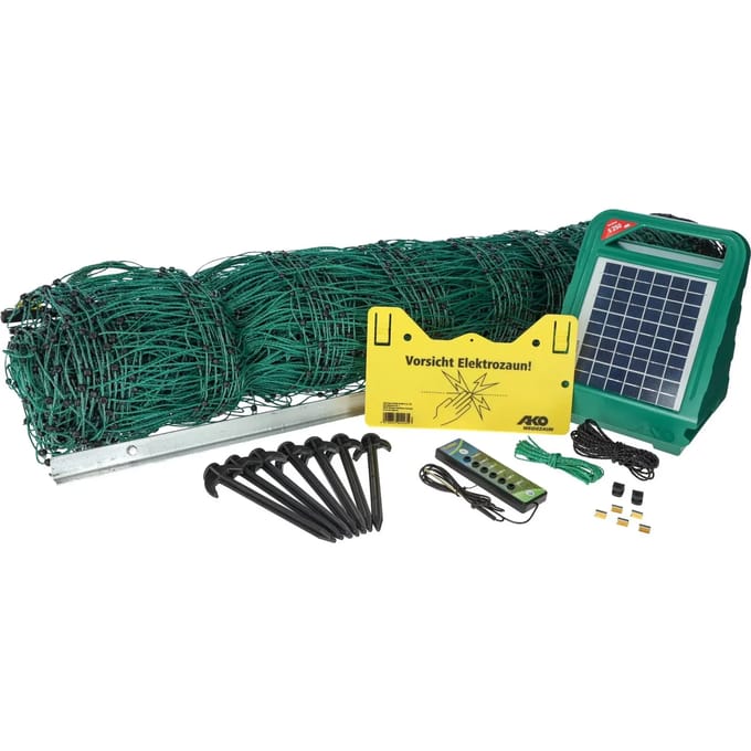Kit voor elektrische afrastering op zonne-energie Kerbl PoultryNet All-In-One