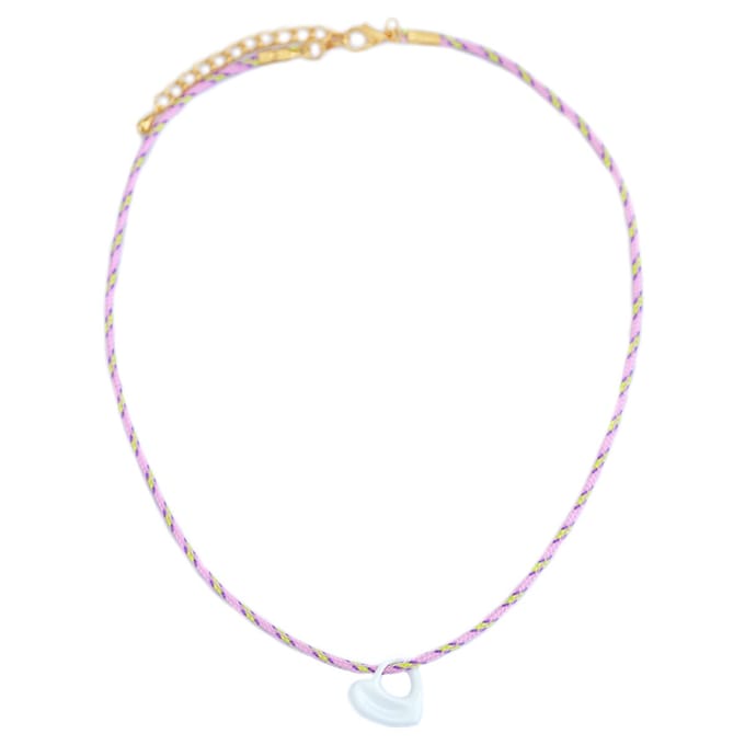 Ketting surf white heart