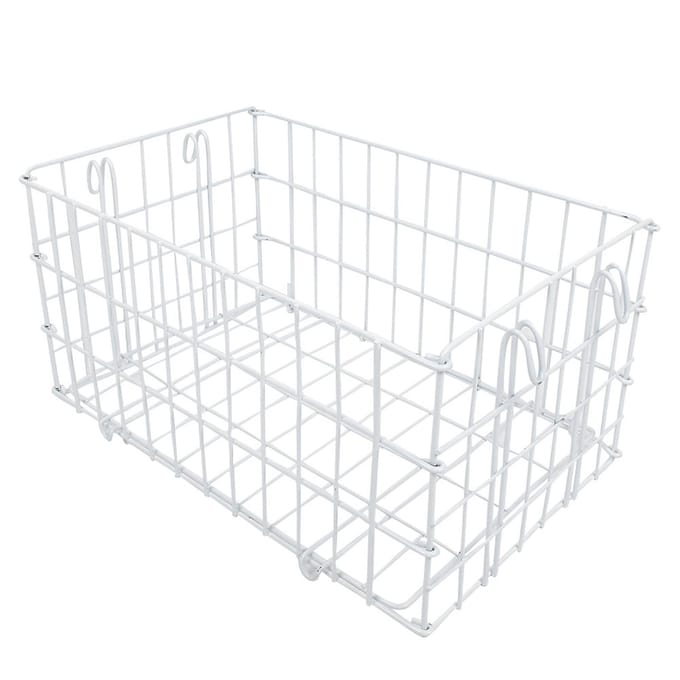 40x26x20cm Achtermand Opvouwbaar Metaal Roestbestendig Grote Capaciteit Rolstoelmand white