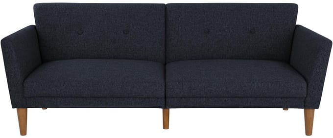 Regal-Slaapbank - 3-zits - Blauw Linnen
