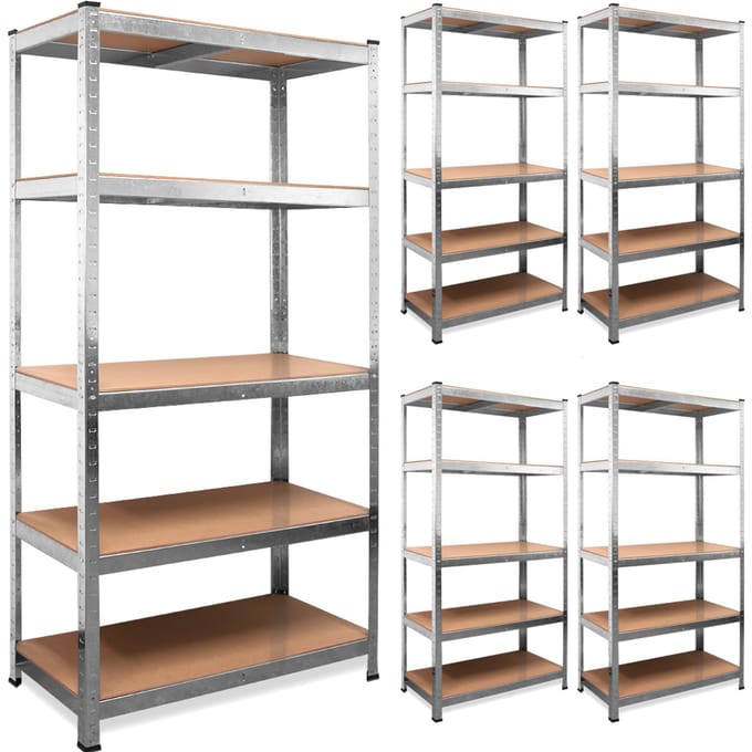 Monzana Schroefloze Stellingkast - Set van 5 Metaal 875kg - 180x90x40cm