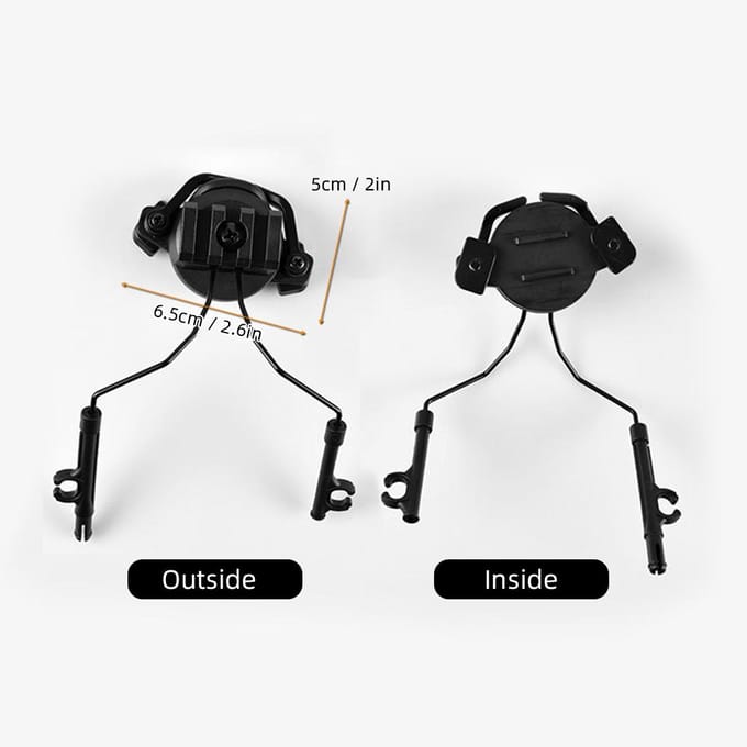 Helm Headset Rail Adapter Headset Beugel Koptelefoonhouder Stand Ondersteuning voor 19-21 mm Helmrail legergroene kleur