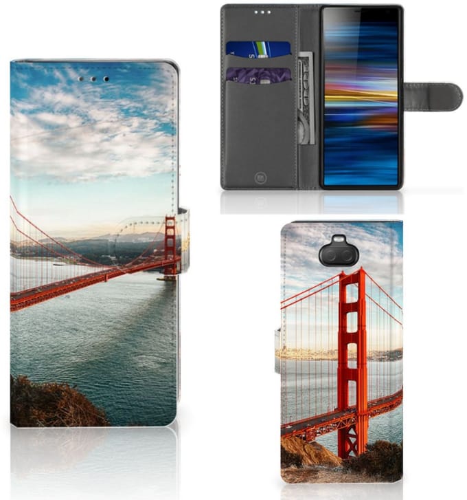 Sony Xperia 10 Flip Cover Golden Gate Bridge