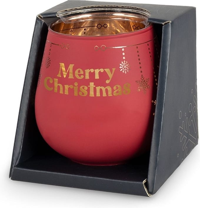 Sfeerlichthouder - Merry Christmas - Glas