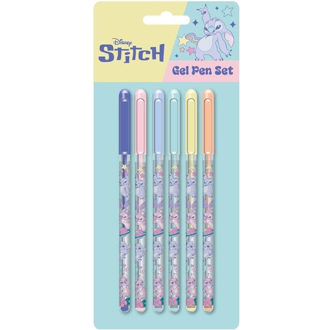 Stylo Gel Lilo & Stitch (Paquet de 6) 22.5cm x noir