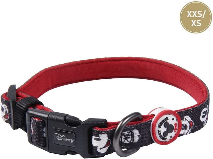 Dog collar Mickey Mouse XXS/XS Black