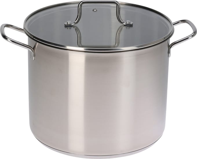 Soeppan speelgoed RVS met glazen deksel - 24cm - educatief keukenspeelgoed.
