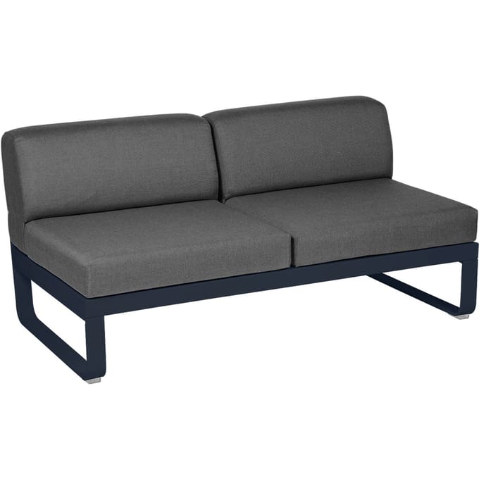 Fermob BELLEVIE 2-zits middenmodule - 92 abyssblauw - A3 grafietgrijs